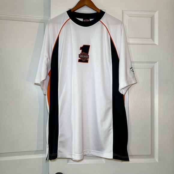 Harley Davidson Naples FL Short Sleeve Polyester Shirt - Picture 1 of 7